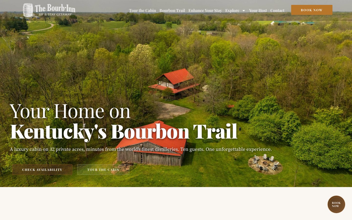 The Bourb Inn bourbon-trail getaway site built by 'corePHP'