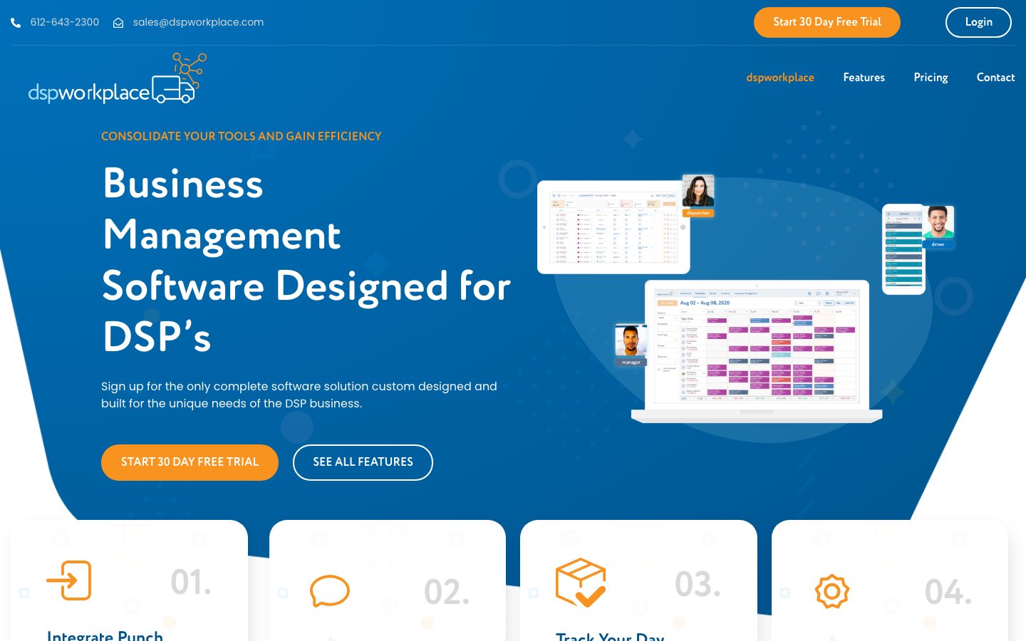 dspworkplace, a custom operations platform built by 'corePHP'